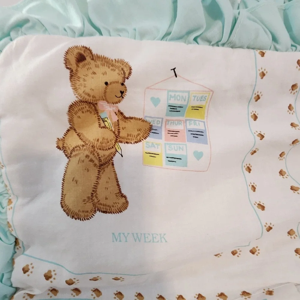 Vtg Baby Cassie's Creation A Bearable Week Quilt Days Of The Week